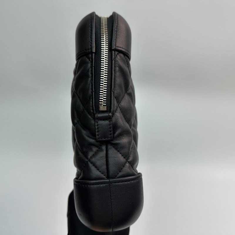 香奈兒 黑色 菱格紋方形 手拿包-3