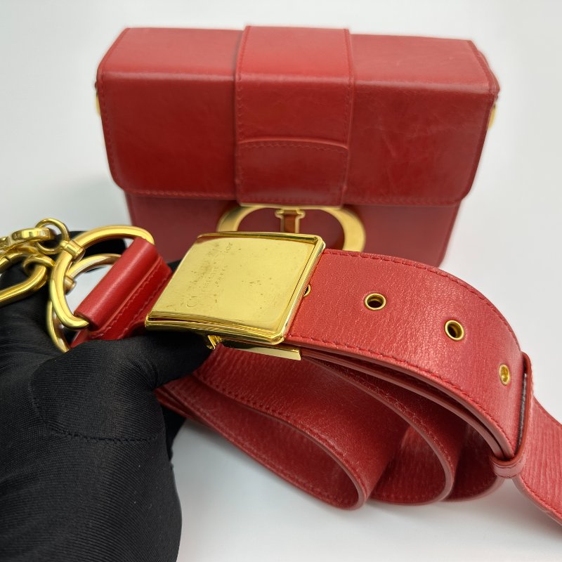 Dior 30 Montaigne 盒子包 紅色-9