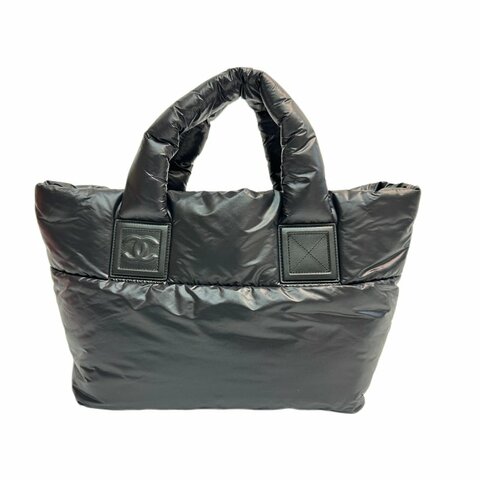 香奈兒 黑尼龍羽絨托特包