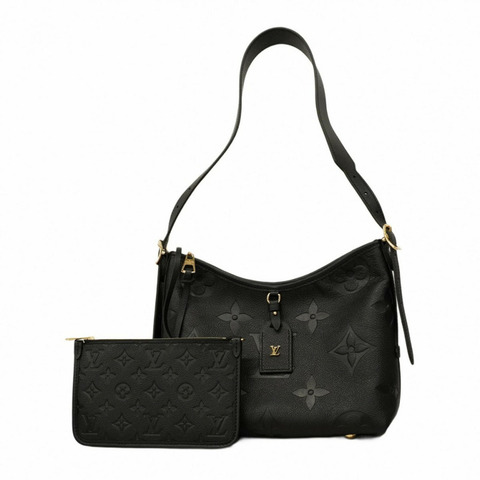 路易威登 Monogram Empreinte 手提包拉鍊肩包 NMPM M46288 黑色 女士