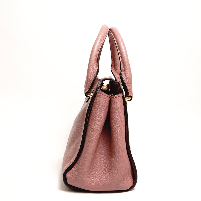 Burberry Buckle 牛皮純色字母logo 單肩包(玫瑰粉色)附兩種背帶-3