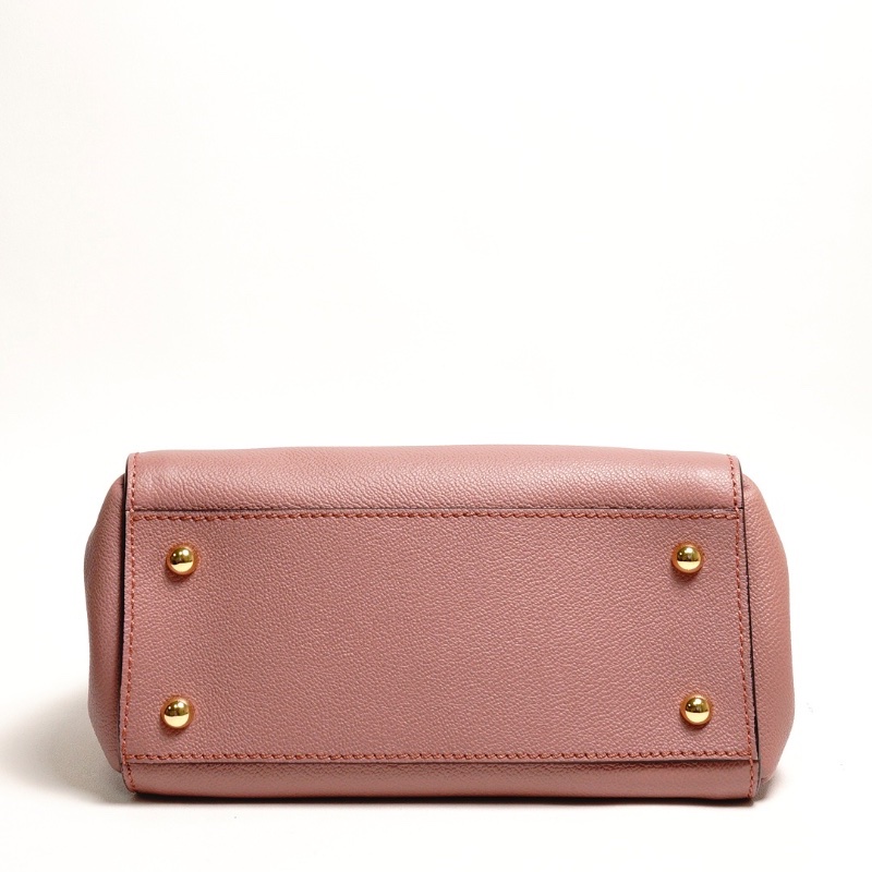 Burberry Buckle 牛皮純色字母logo 單肩包(玫瑰粉色)附兩種背帶-4