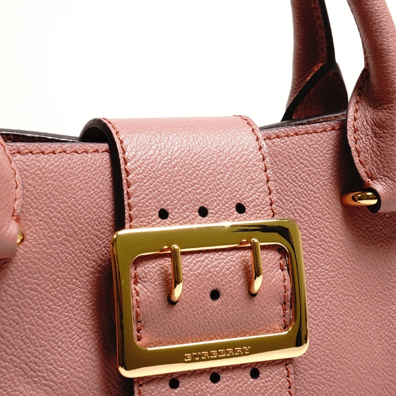 Burberry Buckle 牛皮純色字母logo 單肩包(玫瑰粉色)附兩種背帶-9