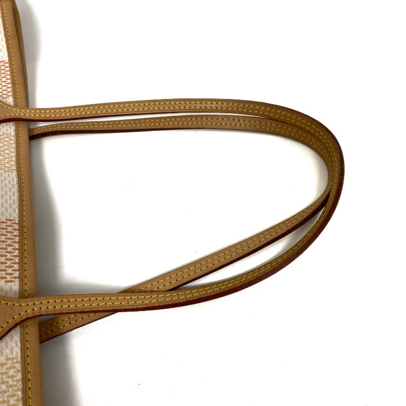 △ Louis Vuitton 路易威登 Neverfull MM White, Pink, Orange, Yellow Coated Canvas Damier Tote Bag N40668 白色, 粉紅色, 橙色, 黃色塗層帆布經典棋盤格紋托特袋 N40668 -257023532-13