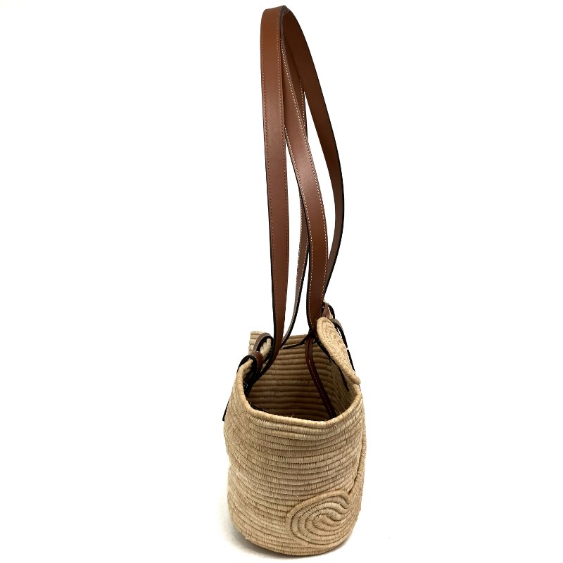☆ Celine 思琳 Beige & Brown Raffia Triomphe Tote Bag 米色和啡色拉菲草托特袋 - 257023746-3