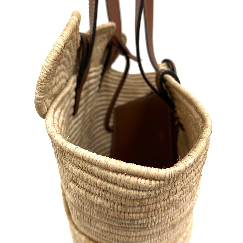 ☆ Celine 思琳 Beige & Brown Raffia Triomphe Tote Bag 米色和啡色拉菲草托特袋 - 257023746-6