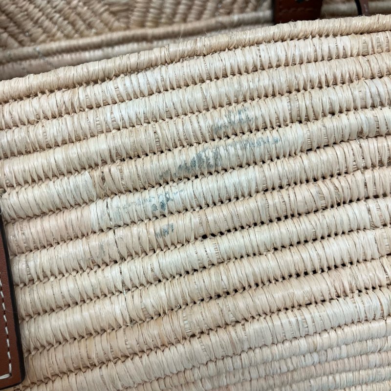 ☆ Celine 思琳 Beige & Brown Raffia Triomphe Tote Bag 米色和啡色拉菲草托特袋 - 257023746-7