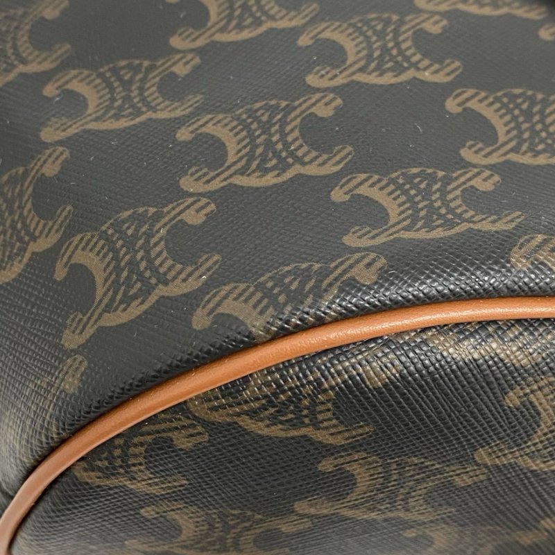 △ Celine 思琳 Brown Coated Canvas Trio Backpack 啡色塗層帆布背包 -257023521-10