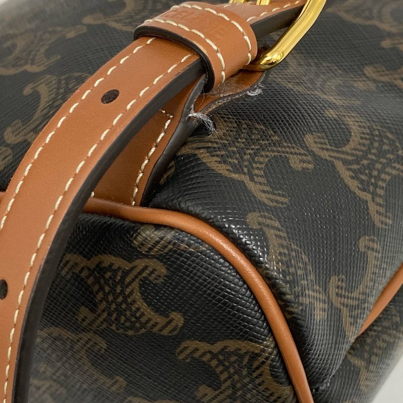 △ Celine 思琳 Brown Coated Canvas Trio Backpack 啡色塗層帆布背包 -257023521-11