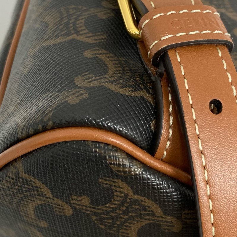 △ Celine 思琳 Brown Coated Canvas Trio Backpack 啡色塗層帆布背包 -257023521-12