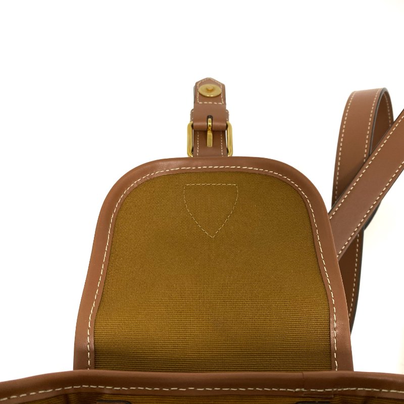 △ Celine 思琳 Brown Coated Canvas Trio Backpack 啡色塗層帆布背包 -257023521-14