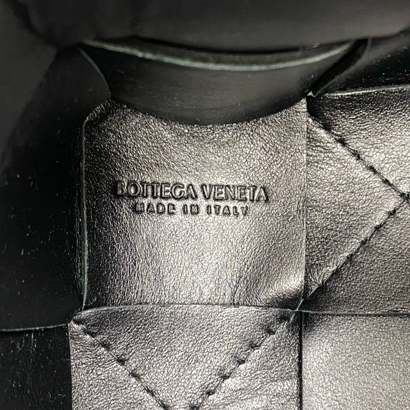 ☆ Bottega Veneta 寶緹嘉 Black Lambskin Mini Cassette Bucket Bag 黑色小羊皮迷你水桶袋 - 257023338-14