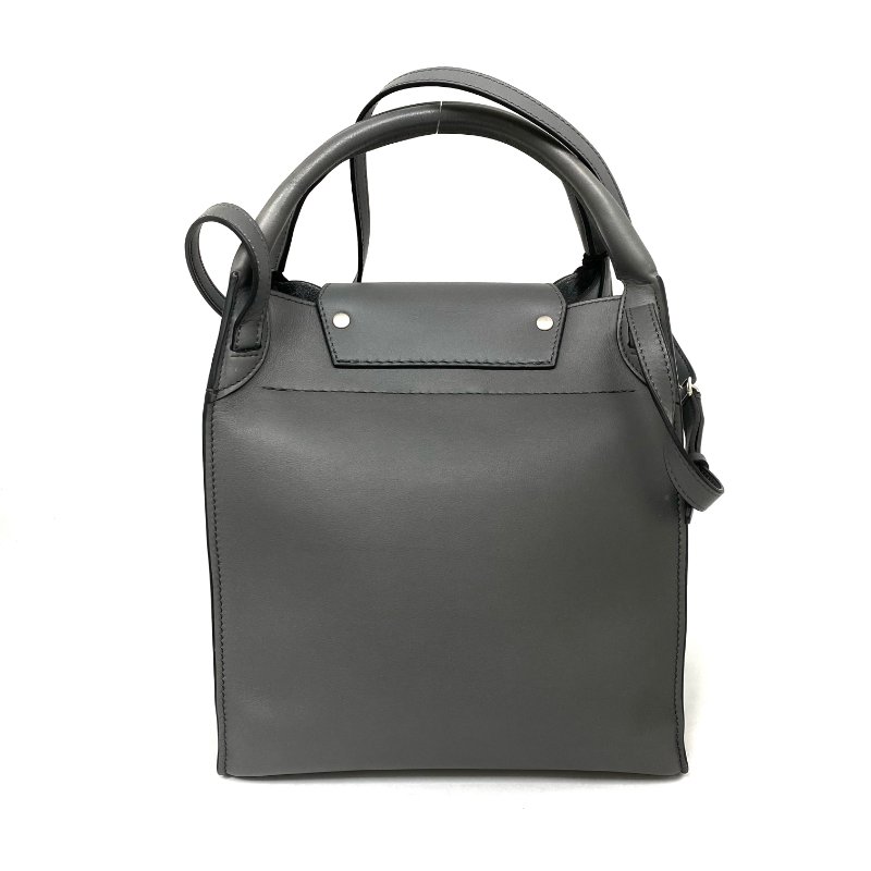 △ Celine 思琳 Big Bag Gray Calfskin 2Way Bag 灰色小牛皮兩用袋 -257023586-2