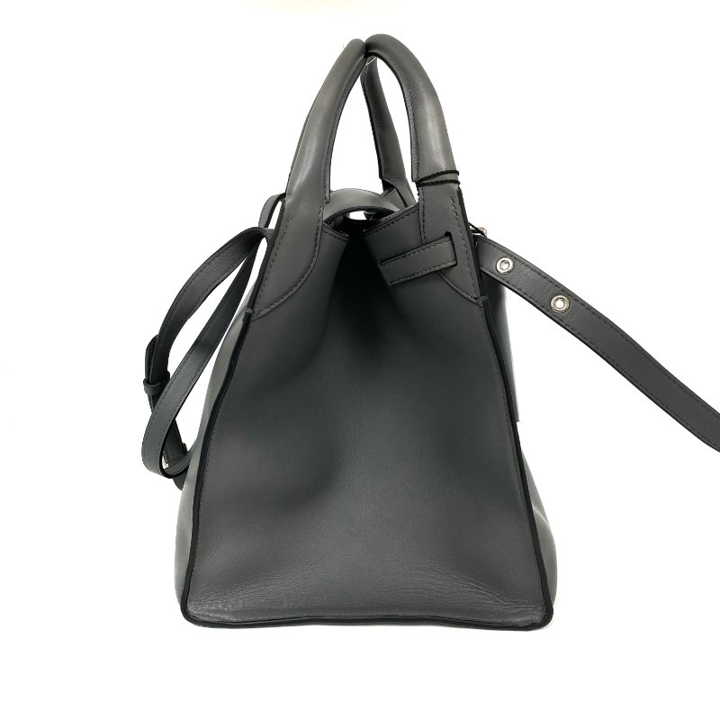 △ Celine 思琳 Big Bag Gray Calfskin 2Way Bag 灰色小牛皮兩用袋 -257023586-3