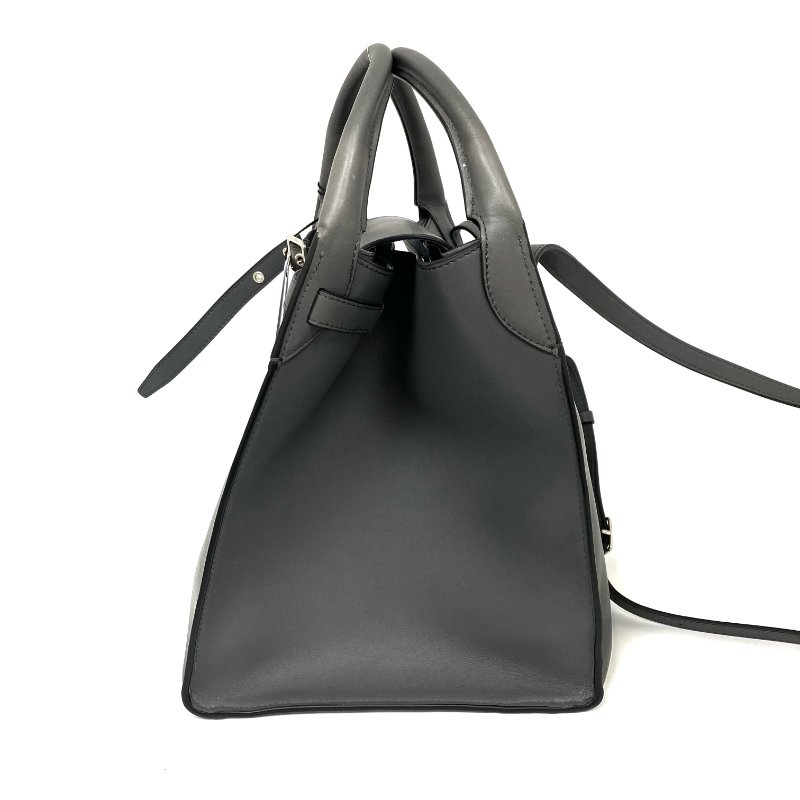 △ Celine 思琳 Big Bag Gray Calfskin 2Way Bag 灰色小牛皮兩用袋 -257023586-4