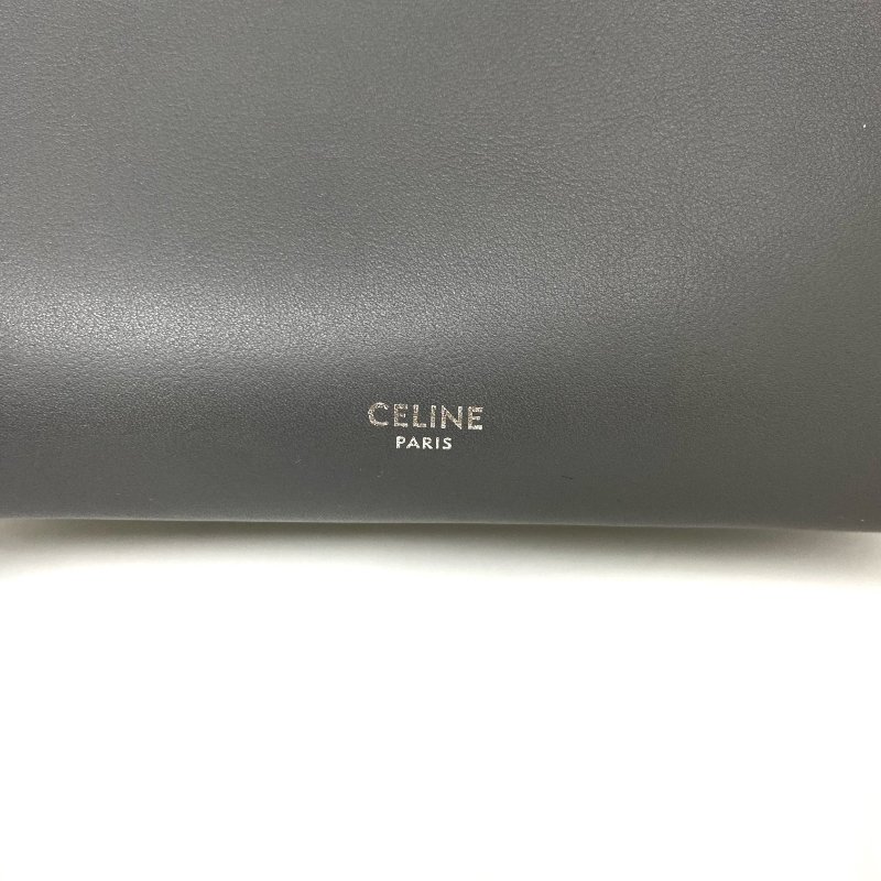 △ Celine 思琳 Big Bag Gray Calfskin 2Way Bag 灰色小牛皮兩用袋 -257023586-7