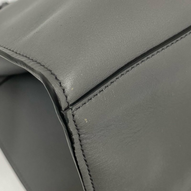 △ Celine 思琳 Big Bag Gray Calfskin 2Way Bag 灰色小牛皮兩用袋 -257023586-13