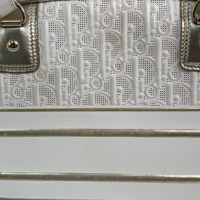 △ Christian Dior 迪奧 White Calfskin Vibe Bowling 2 Way Bag 白色小牛皮兩用袋 - 257023256-11