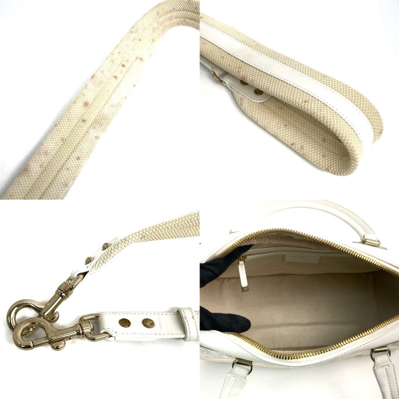 △ Christian Dior 迪奧 White Calfskin Vibe Bowling 2 Way Bag 白色小牛皮兩用袋 - 257023256-19