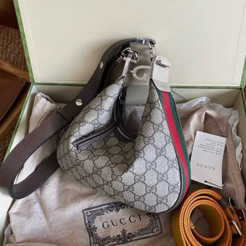 Gucci 老花 attache小號餃子包肩背斜背郵差包23*22*5 99新配件塵袋盒子-2