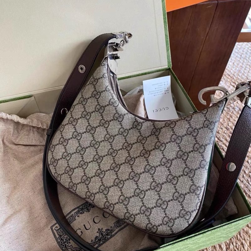 Gucci 老花 attache小號餃子包肩背斜背郵差包23*22*5 99新配件塵袋盒子-4