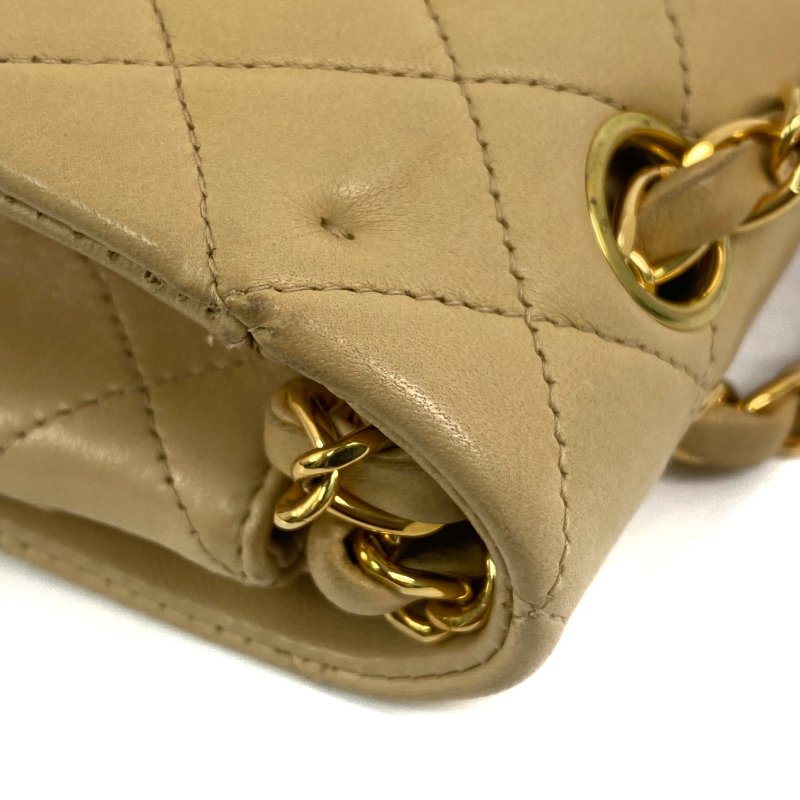△ Chanel 香奈兒 CF25 Beige Lambskin Gold Tone Metal Classic Double Flap Chain Shoulder Bag A01112 No.5 淺褐色小羊皮金色金屬鎖鏈肩背袋No.5 - 257023225-10