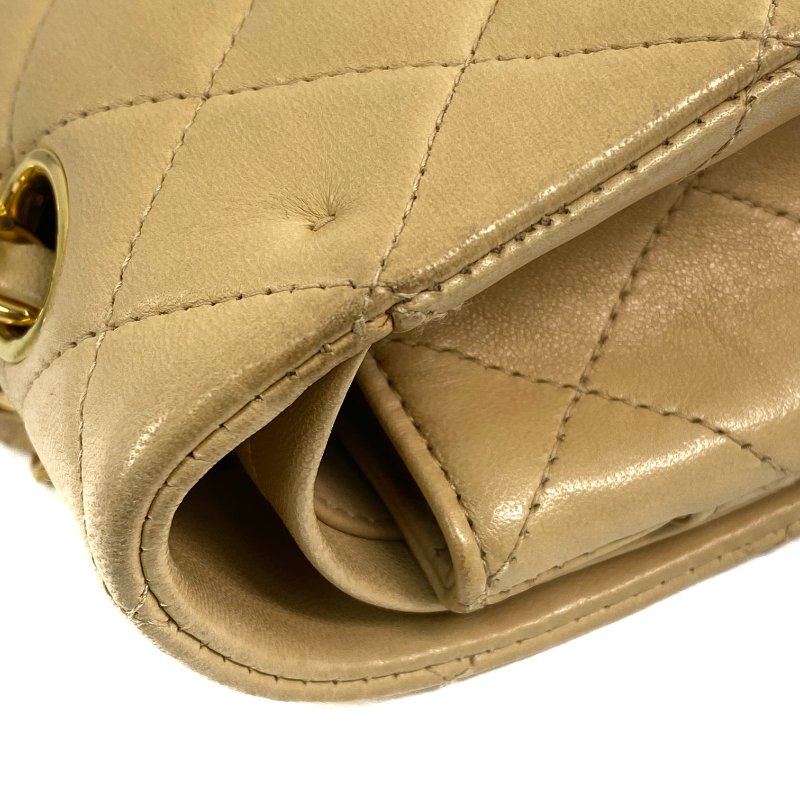 △ Chanel 香奈兒 CF25 Beige Lambskin Gold Tone Metal Classic Double Flap Chain Shoulder Bag A01112 No.5 淺褐色小羊皮金色金屬鎖鏈肩背袋No.5 - 257023225-11
