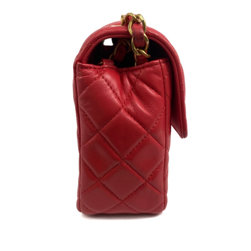 △ Chanel 香奈兒 CF19 Coral Pink Lambskin Gold Tone Metal Classic Single Flap Chain Shoulder Bag AS3737 珊瑚粉紅色小羊皮金色金屬鎖鏈肩背袋 - 257023275-4