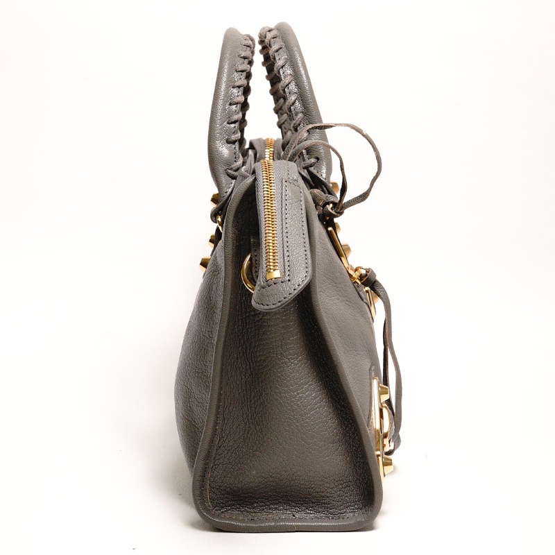 Balenciaga S City 機車包|經典金釦(灰色)-3