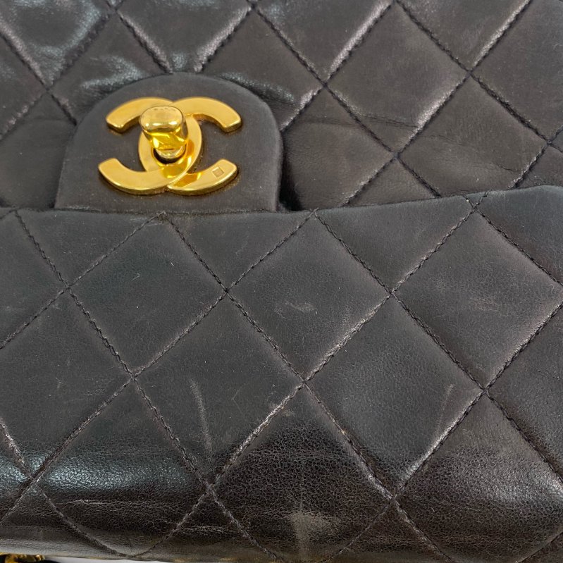 △ Chanel 香奈兒 Brown Lambskin Gold Tone Metal Mini Single Flap Chain Shoulder Bag No.2 啡色小羊皮金色金屬鎖鏈肩背袋No.2 - 257023280-12