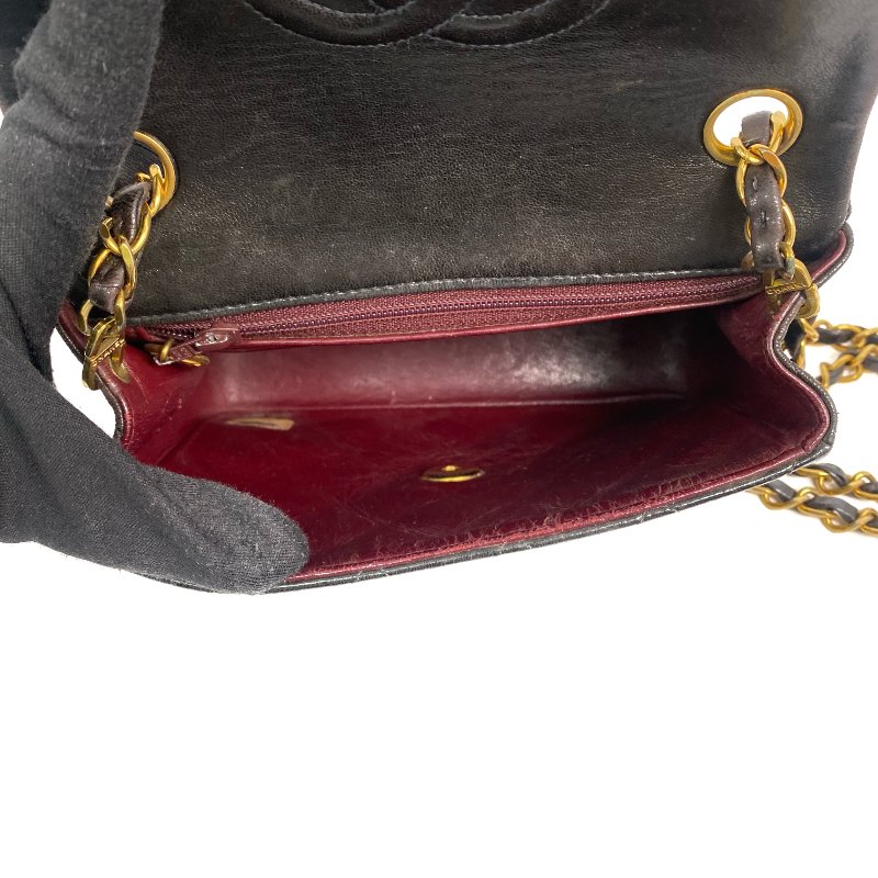 △ Chanel 香奈兒 Brown Lambskin Gold Tone Metal Mini Single Flap Chain Shoulder Bag No.2 啡色小羊皮金色金屬鎖鏈肩背袋No.2 - 257023280-15