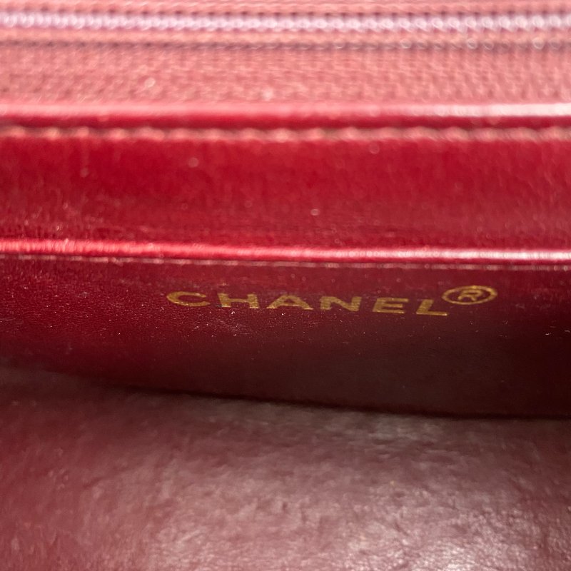 △ Chanel 香奈兒 Brown Lambskin Gold Tone Metal Mini Single Flap Chain Shoulder Bag No.2 啡色小羊皮金色金屬鎖鏈肩背袋No.2 - 257023280-19