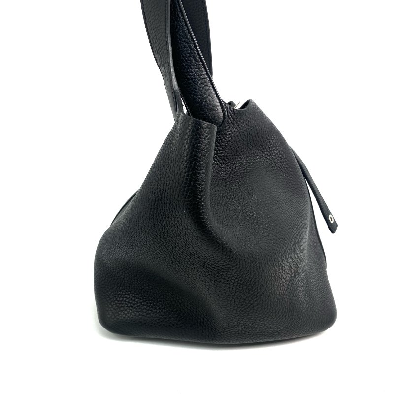 △ Hermes 愛馬仕 89 Noir Clemence Calfskin Palladium Plated Metal Picotin 22 Hand Bag Stamp Y 黑色粒紋小牛皮鍍鈀金屬手袋Y刻 - 257023166-3