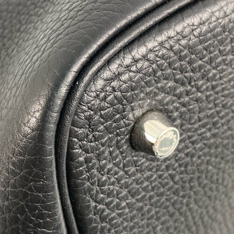 △ Hermes 愛馬仕 89 Noir Clemence Calfskin Palladium Plated Metal Picotin 22 Hand Bag Stamp Y 黑色粒紋小牛皮鍍鈀金屬手袋Y刻 - 257023166-7