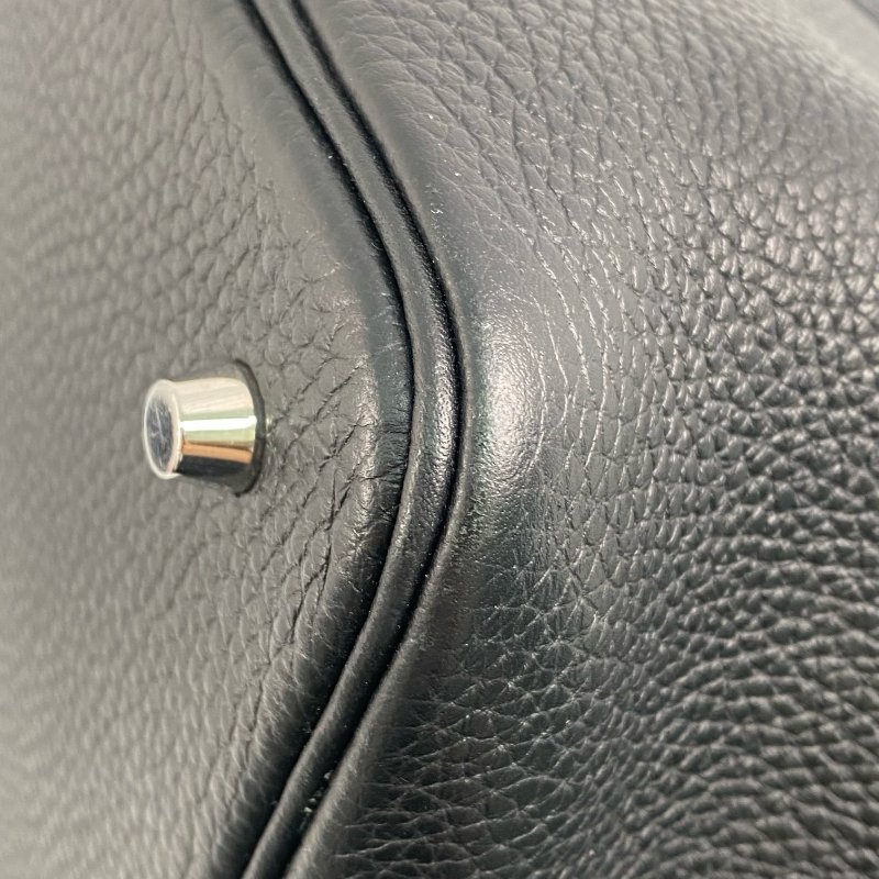 △ Hermes 愛馬仕 89 Noir Clemence Calfskin Palladium Plated Metal Picotin 22 Hand Bag Stamp Y 黑色粒紋小牛皮鍍鈀金屬手袋Y刻 - 257023166-8