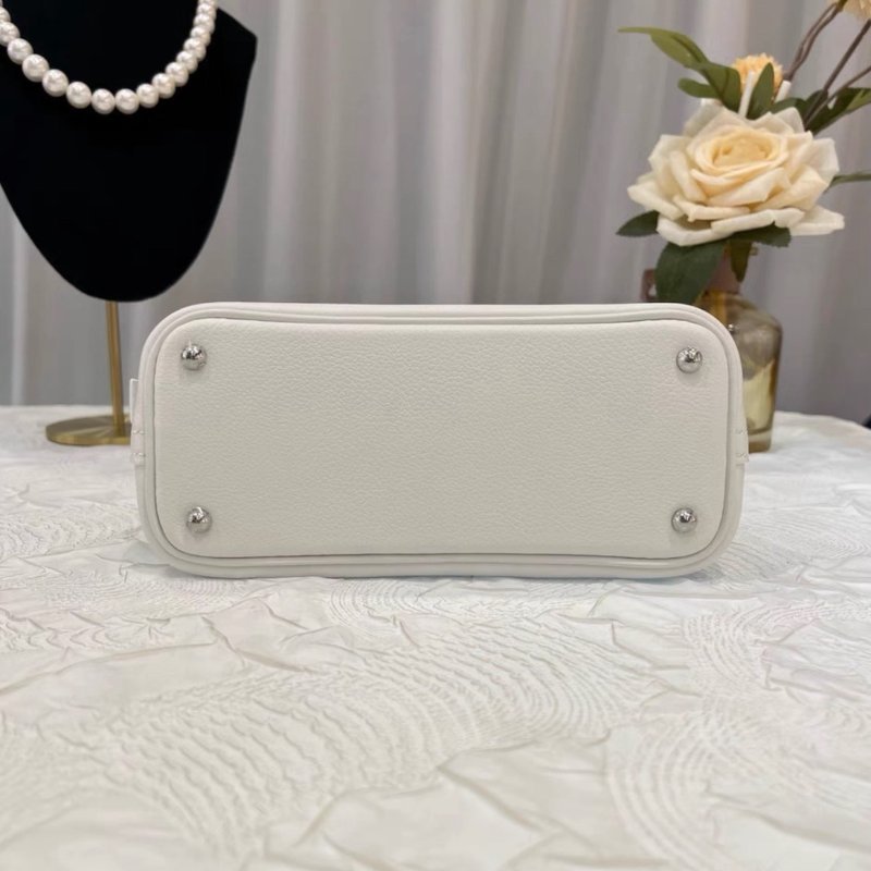 Hermes Mini Bolide 保齡球包 白色銀扣ec皮 18*15*8 全新全配-3