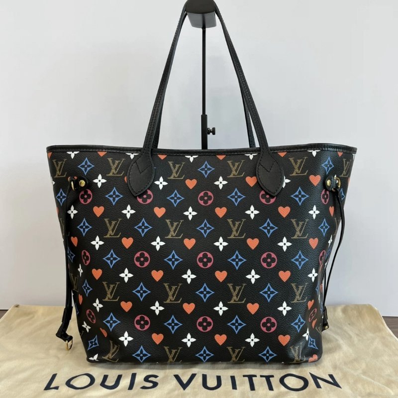 LV game on撲克牌系列子母手提肩背包芯片款31*28*16 98新配件塵袋-5