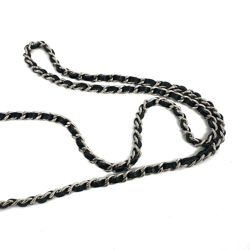 △ Chanel 香奈兒 Black Caviar Skin Silver Tone Metal Wallet On Chain No.22 黑色粒紋小牛皮銀色金屬鎖鏈銀包No.22 - 257023228-8