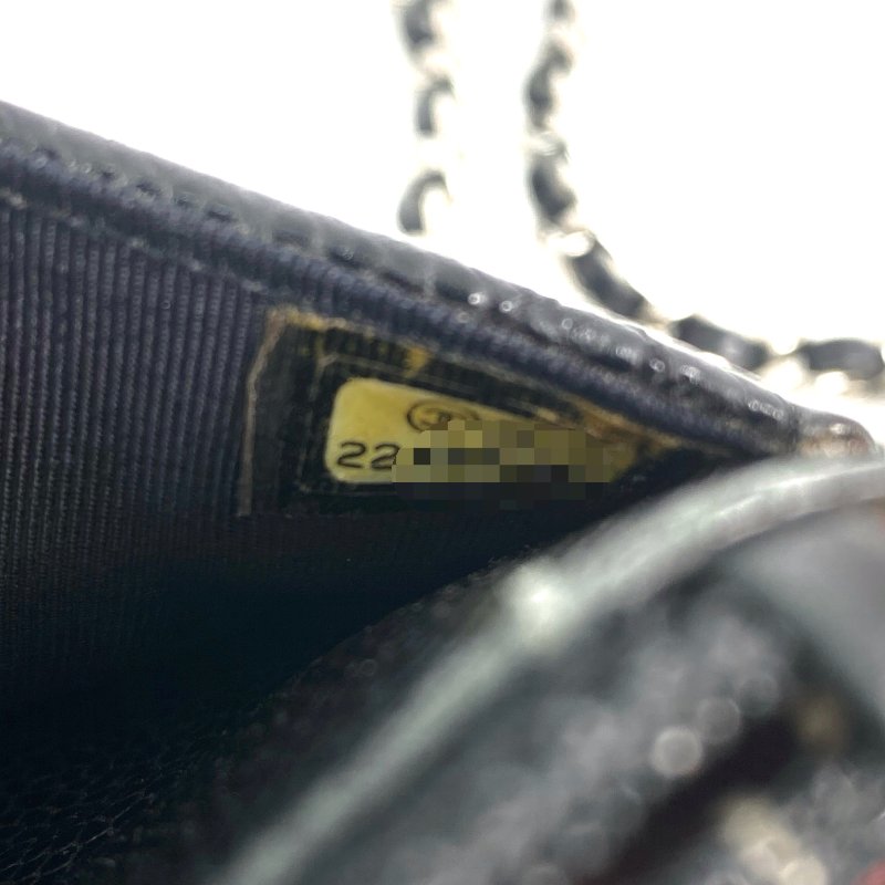 △ Chanel 香奈兒 Black Caviar Skin Silver Tone Metal Wallet On Chain No.22 黑色粒紋小牛皮銀色金屬鎖鏈銀包No.22 - 257023228-20