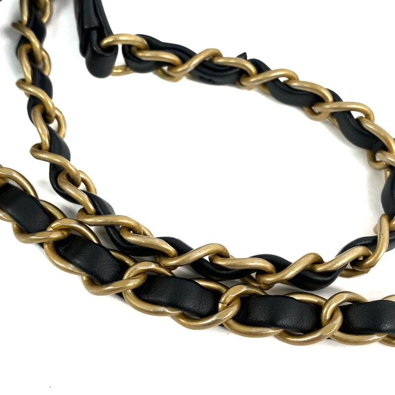 △ Chanel 香奈兒 Navy Caviar Skin Gold Tone Metal Filigree Vanity Case No.26 深藍色粒紋小牛皮金色金屬鎖鏈化妝箱No.26 - 257022883-16