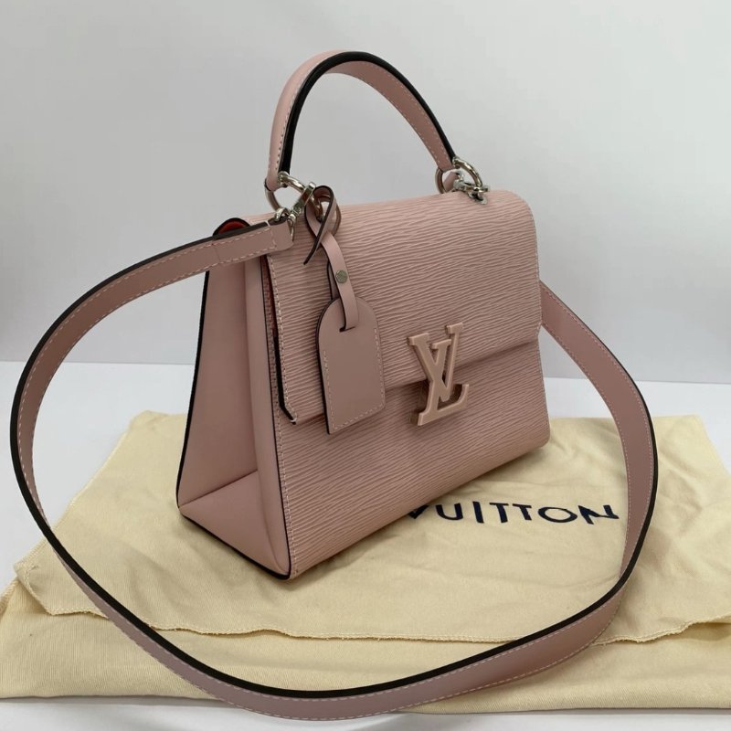 LV 粉色水波紋cluny手提肩背斜背包芯片款25.5*19*11 99新配件盒子塵袋-1