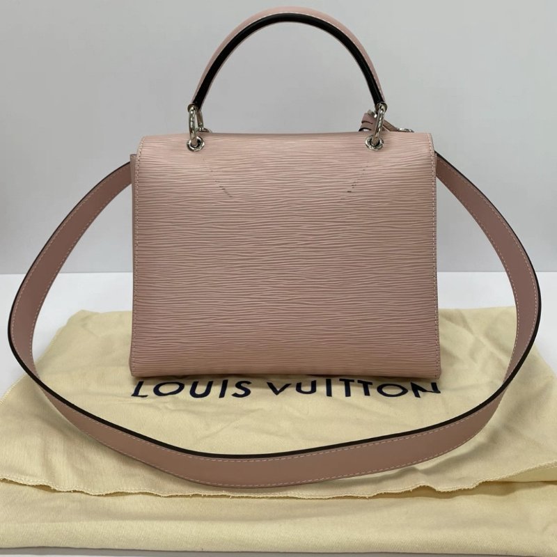 LV 粉色水波紋cluny手提肩背斜背包芯片款25.5*19*11 99新配件盒子塵袋-5