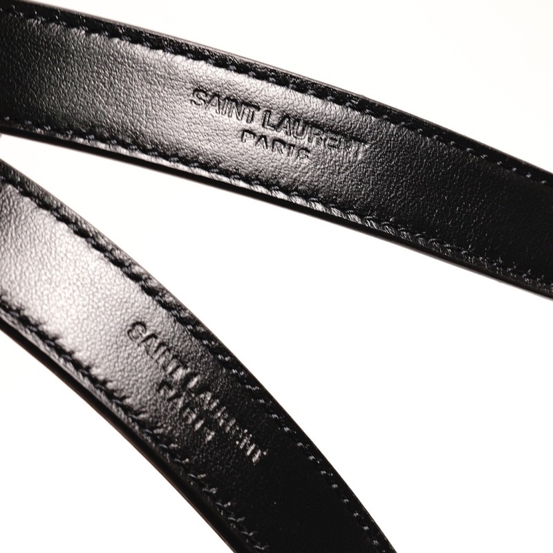 YSL LOULOU 黑金配色 小牛皮鏈條包(小號)-9