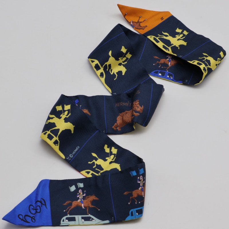 HERMES 愛馬仕巡遊Twilly - 深藍-3