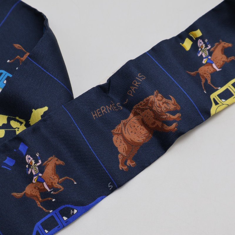 HERMES 愛馬仕巡遊Twilly - 深藍-4