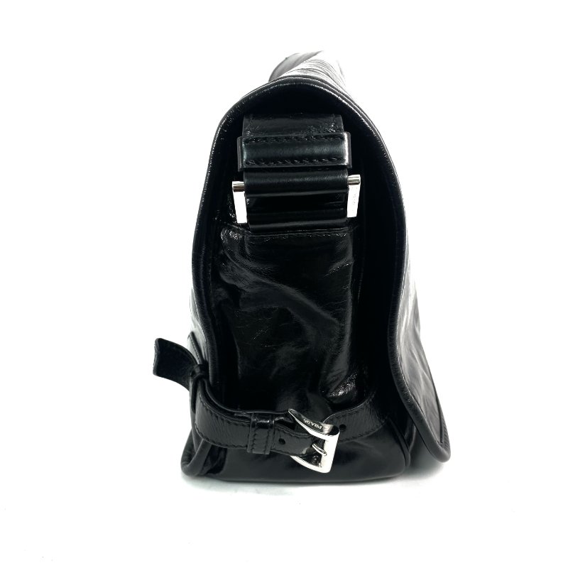 △ Prada 普拉達 Black Calfskin Single Flap Shoulder Bag 2VD073 黑色小牛皮肩背袋 - 257023032-3