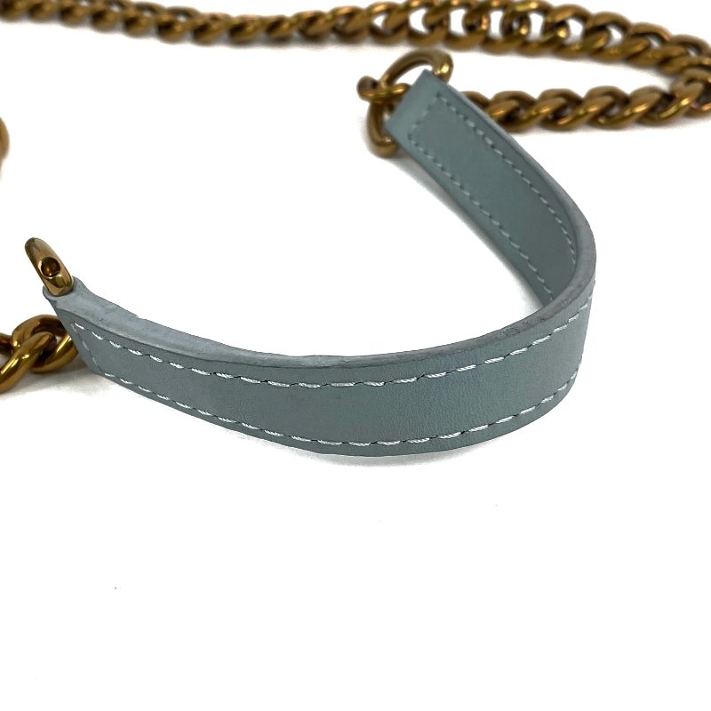 △ Louis Vuitton 路易威登 Blue Calfskin New Wave Chain Shoulder Bag M55443 藍色小牛皮鎖鏈肩背袋 - 257023245-12