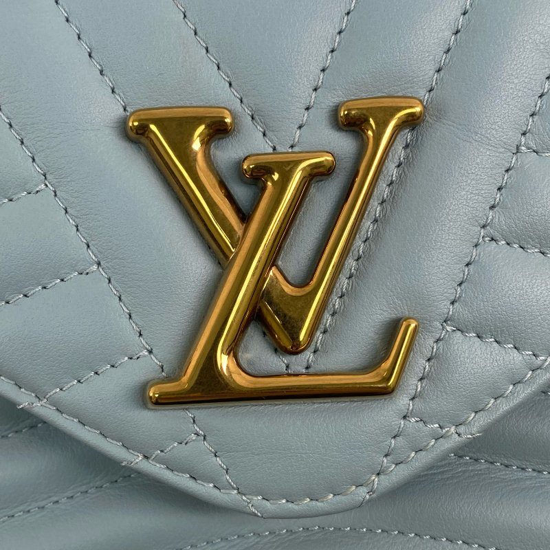 △ Louis Vuitton 路易威登 Blue Calfskin New Wave Chain Shoulder Bag M55443 藍色小牛皮鎖鏈肩背袋 - 257023245-14