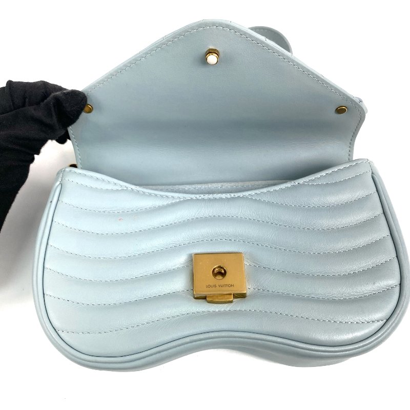 △ Louis Vuitton 路易威登 Blue Calfskin New Wave Chain Shoulder Bag M55443 藍色小牛皮鎖鏈肩背袋 - 257023245-15