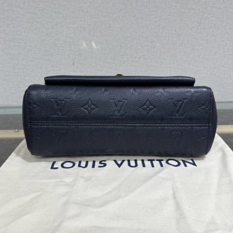 LV 金扣牛皮壓花vavin BB肩背斜背包25.5*15*8 98新配件盒子塵袋-3